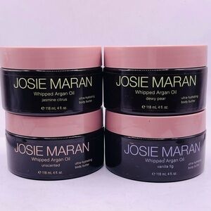 Four Piece Josie Maran Various Scent Ultra Hydrating Body Butters 16oz Total